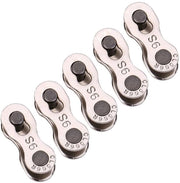 Kit di collegamento per catena da bicicletta - 5 pezzi - collegamento rapido - acciaio - anticorrosione - compatibile con catene a 6/7/8/9/10 velocità - facile da utilizzare - kit catena da bicicletta