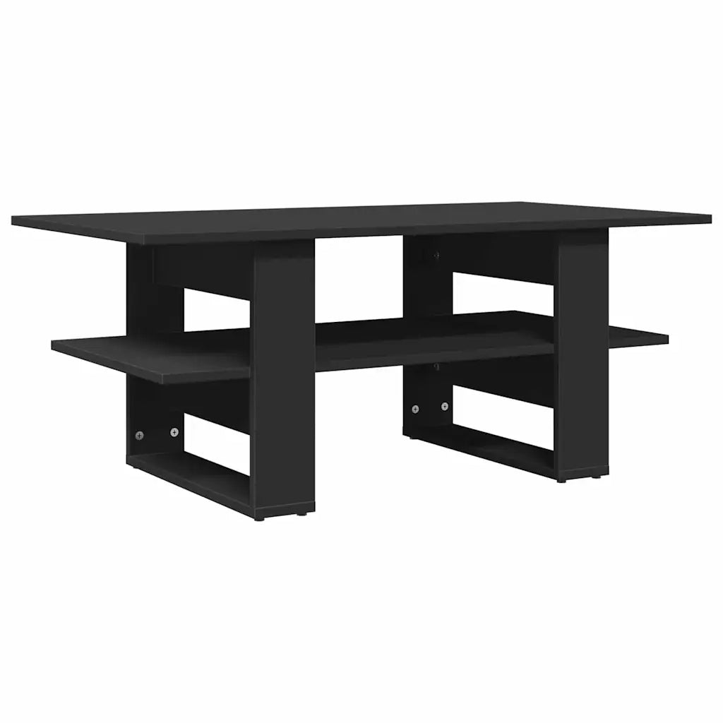 vidaXL Tavolino da Salotto Nero 102x55x42 cm in Legno Multistrato