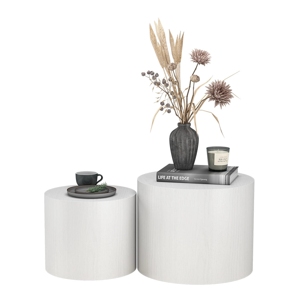 Vicco Set di tavolini da caffè Bianco 48 x 48 cm