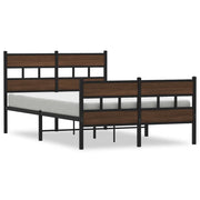 Letto matrimoniale | Letto per adulti | Giroletto senza Materasso con Testiera e Pediera 120x190 cm
