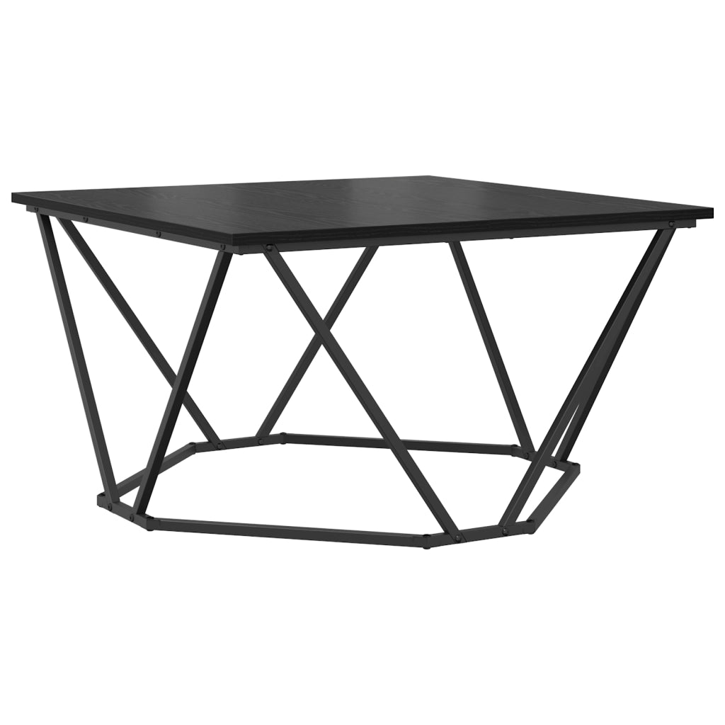 Tavolino da caffÃ¨ Nero Rovere 80x80x45 cm Legno ingegnerizzato