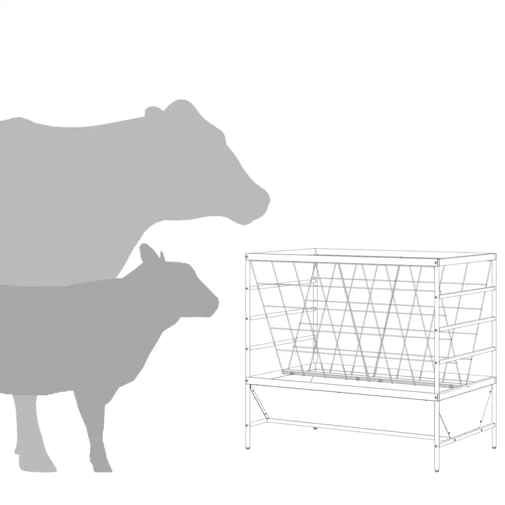 Mangiatore per Bestiame Nero 100 x 60 x 90 cm CFW9923610