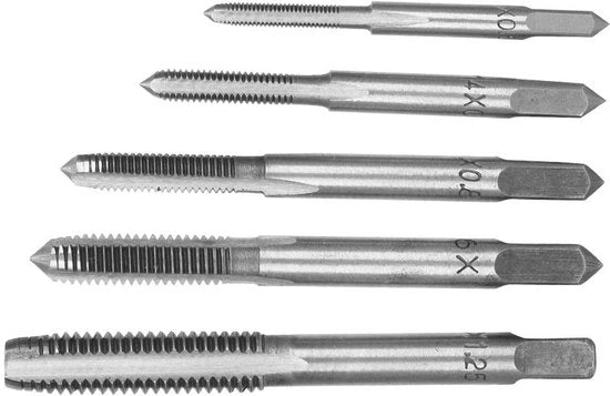 Set di Viti a Serraggio - 5 Pezzi - Acciaio Alta Velocità - Strumento per Viti M3/M4/M5/M6/M8 - Qualità Professionale - Adatto per Strumenti di Macchina - Set di Viti a Serraggio