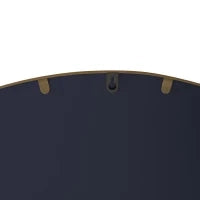 Specchio rotondo da parete con cornice in metallo, per parete, bagno, soggiorno, camera da letto, tavolo da trucco, corridoio, 80x2x80 cm, Bronzo