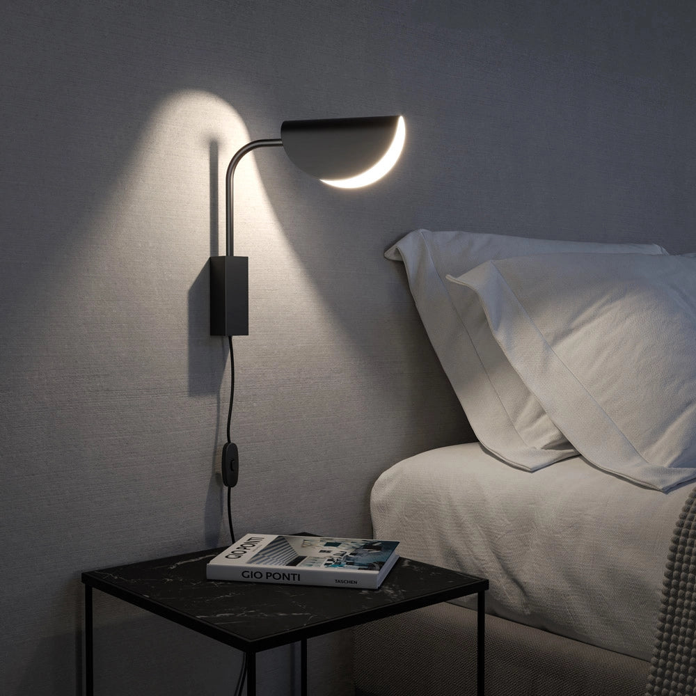 Maytoni Applique moderna Mollis 1 luce G9 nero metallo diffusore acrilico