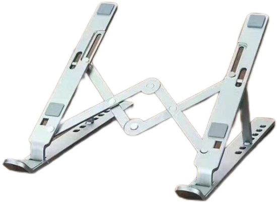 Sostegno laptop - 2X - lega di alluminio - leggero, compatto, trasportabile e ripiegabile - ventilazione e dissipazione del calore - 7 impostazioni di velocità - Sostegno laptop - sostegno verticale trasportabile e ripiegabile inosservabile