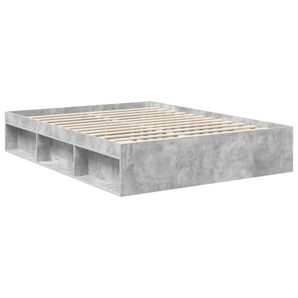 Struttura del letto Grigio Concretè 150 x 200 cm Pino massello 3412473