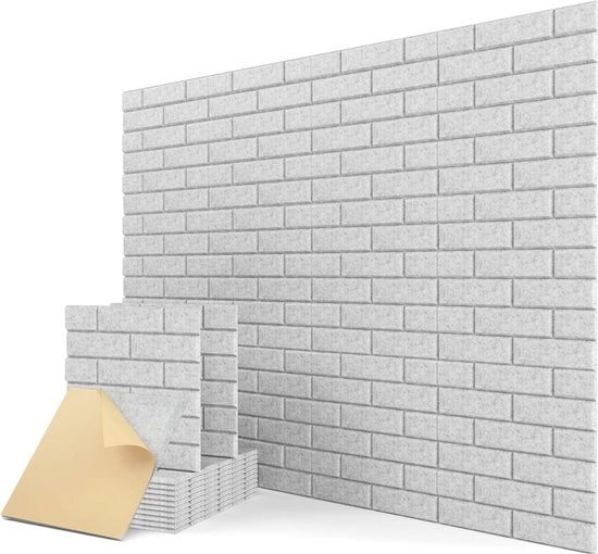 Set di Pannelli Acustici a 12 - Pannello Acustico a Sei Venti per Parete, Sovrappensiero e Porta - Alta Assorbimento Acustico