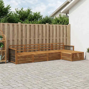 Set di divani da esterno 5 pz Naturale Legno di Acacia Massello 3383232