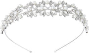 Diadema di cristallo a forma di corona per donne e ragazze - corona principesca con diamanti - gioielli di nozze per donne - regalo per bambine e ragazze - 12,5*2,5cm - lega