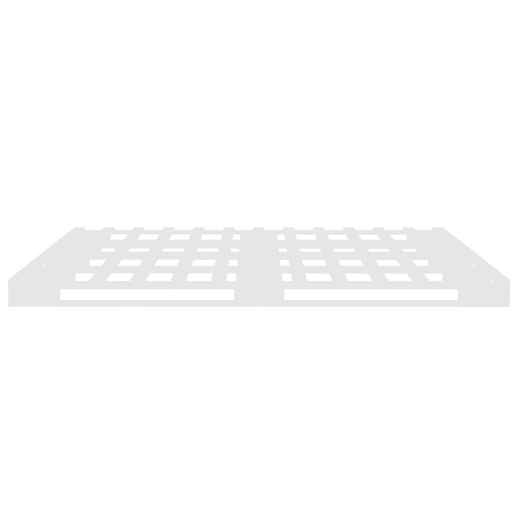 Letto a Pallet Bianco 135x190 cm Double Legno Massello di Pino 821433