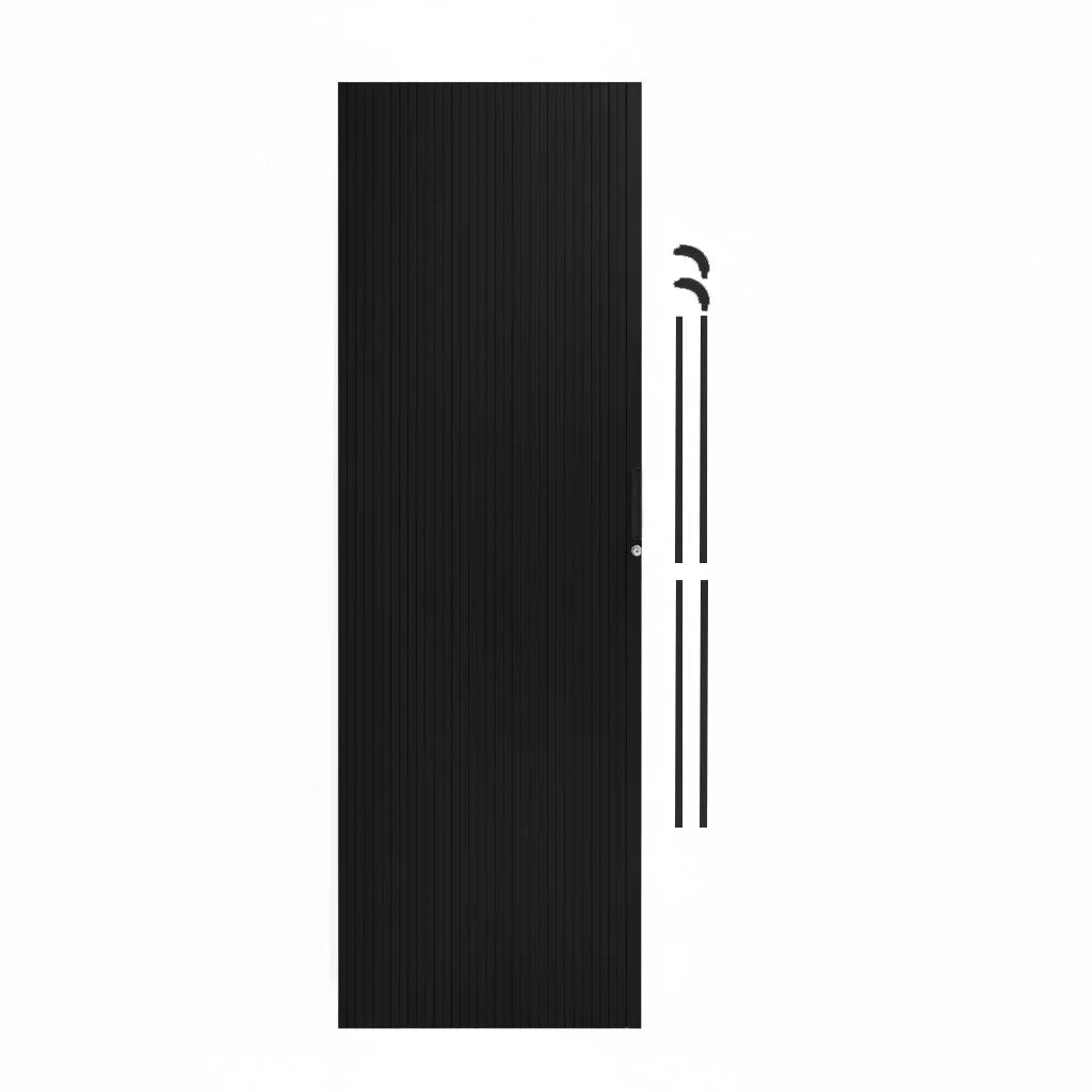 Porta a Soffietto Doccia Nero 200x60cm Campervan Motorhome Kit Impermeabile