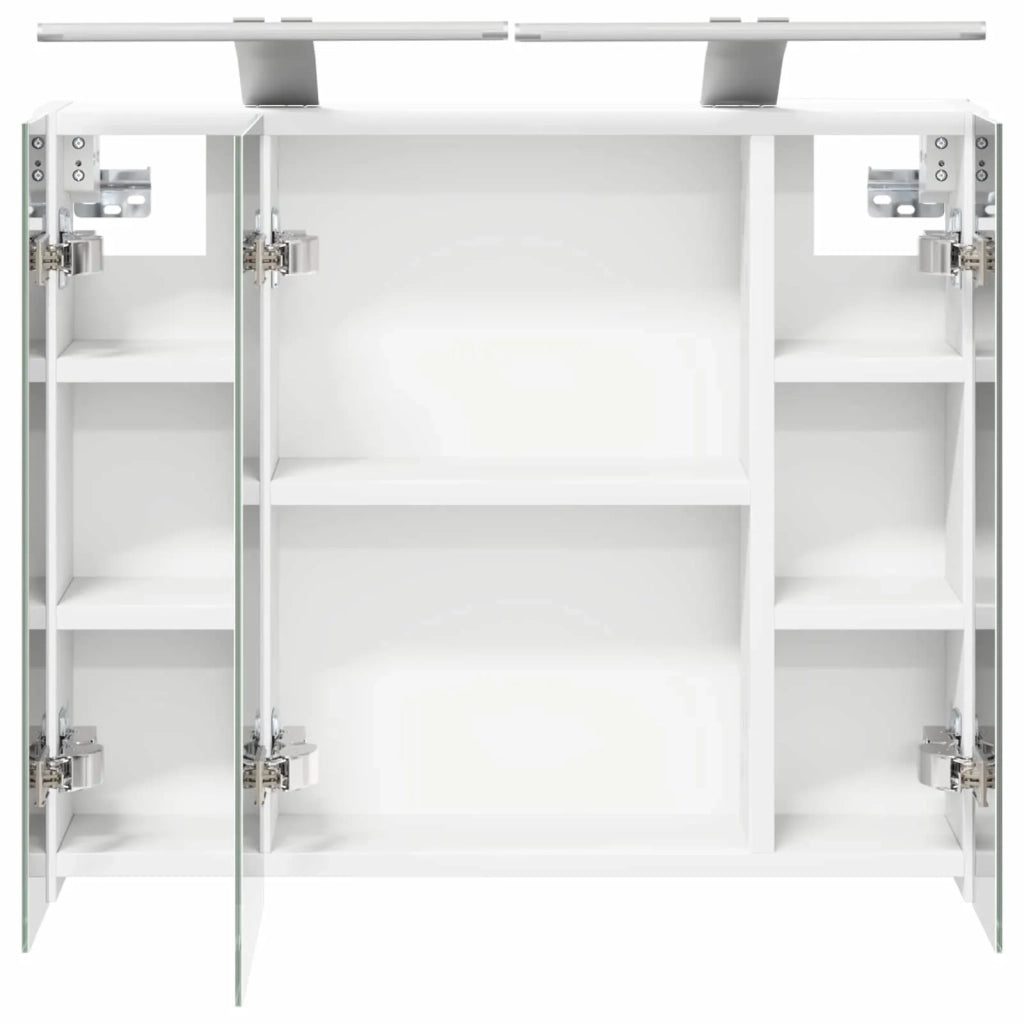 Mobiletto per specchio da bagno Bianco 60 x 14,5 x 50 cm