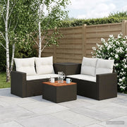 Set di divani 6 pz Nero e Bianco Crema 3447395