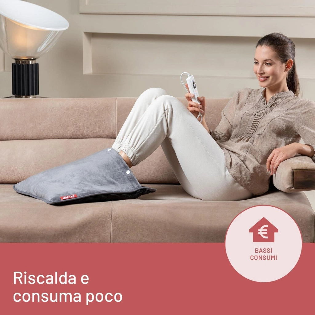 Imetec Scaldapiedi Tecnologia Intellisense, 52x54 cm, 5 temperature, Rapido riscaldamento