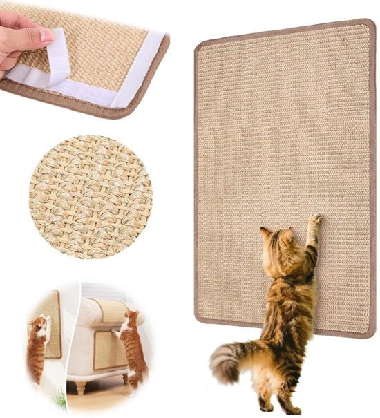 Sisal per gatti - protegge tappeti e divani - beige (60 x 30 cm)