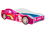 Letto per bambini auto ROSA 140x70 con materasso