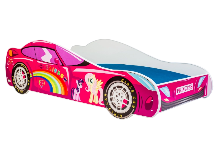 Letto per bambini auto ROSA 140x70 con materasso