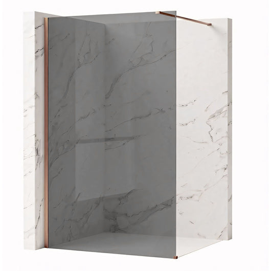 Parete Doccia Rea Flexi Grey / Brush Copper 80