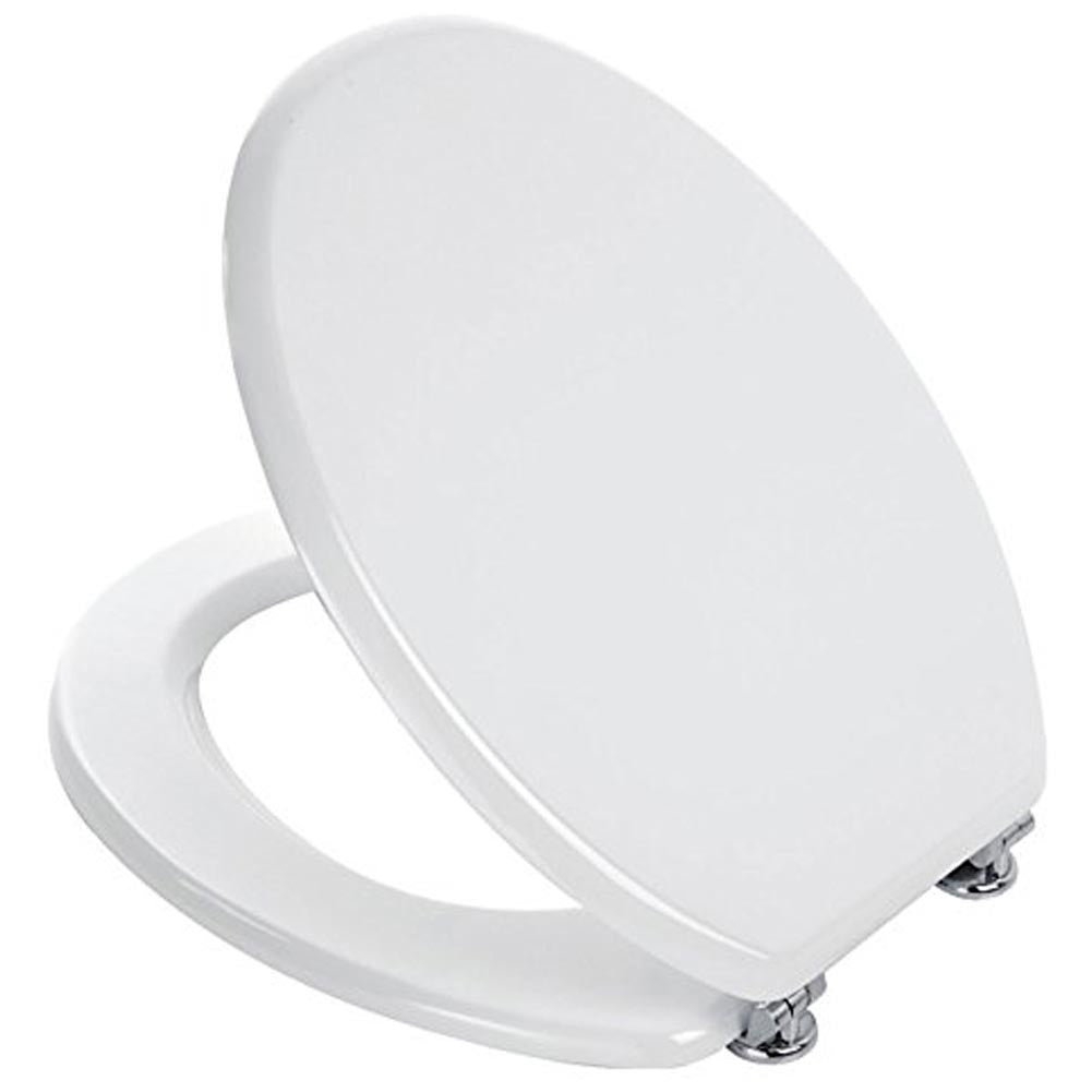 Copriwater Universale Copri WC Legno MDF Coprivaso Sedile Bianco Water pesante