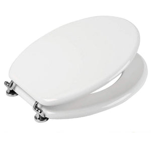 Copriwater Universale Copri WC Legno MDF Coprivaso Sedile Bianco Water pesante