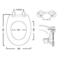 Copriwater Universale Copri WC Legno MDF Coprivaso Sedile Bianco Water pesante