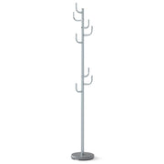 Stand cactus con 8 ganci con base ponderata e ganci curvati in metallo robusto, Appendiabiti con 2 opzioni di altezza Argento-Appendiabiti