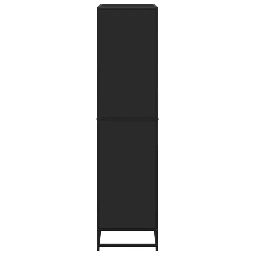 Libreria Nera 80,5x35x139 cm in Truciolato 3300845