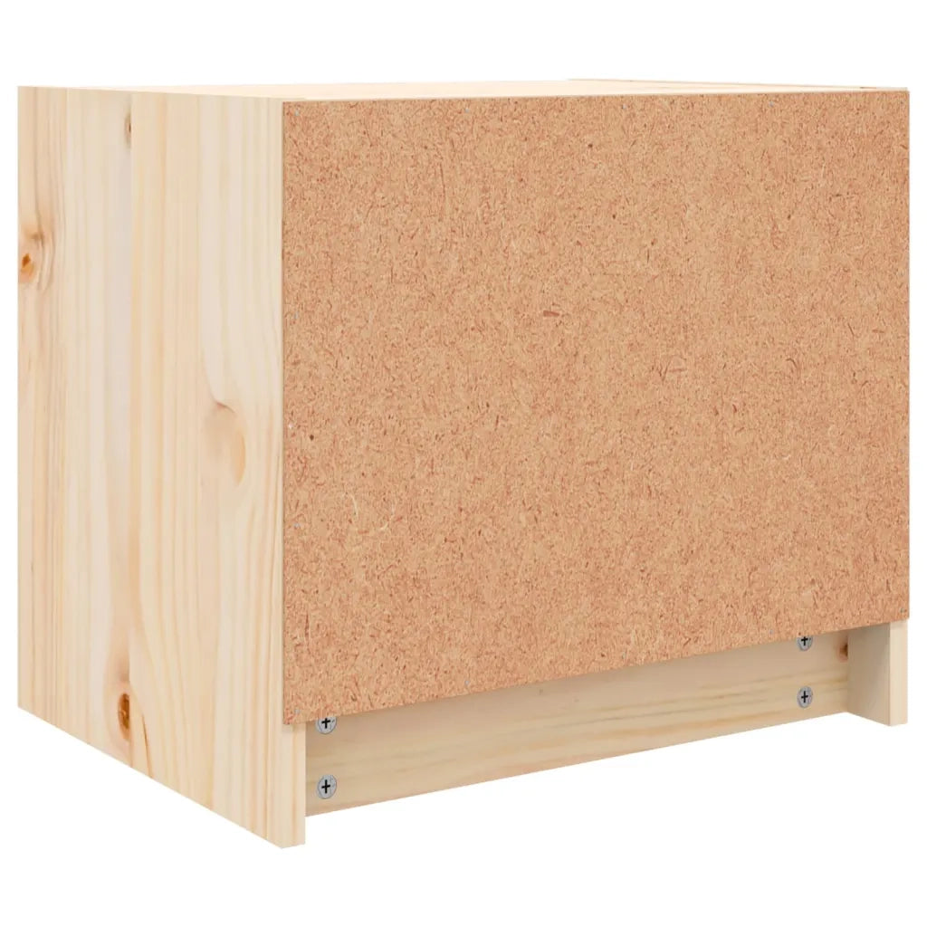 Comodino 40x31x35,5 cm in Legno Massello di Pino 836135