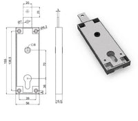 SECUREMME SERRATURA 2291 VERTICALE CILINDRO EUROPEO X SERRAN