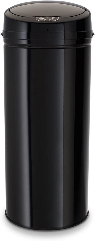 Cestino Elettrico Senso Touchless con Sensore Infrarosso - Capacità 42 Litri - Acciaio Inox Nero