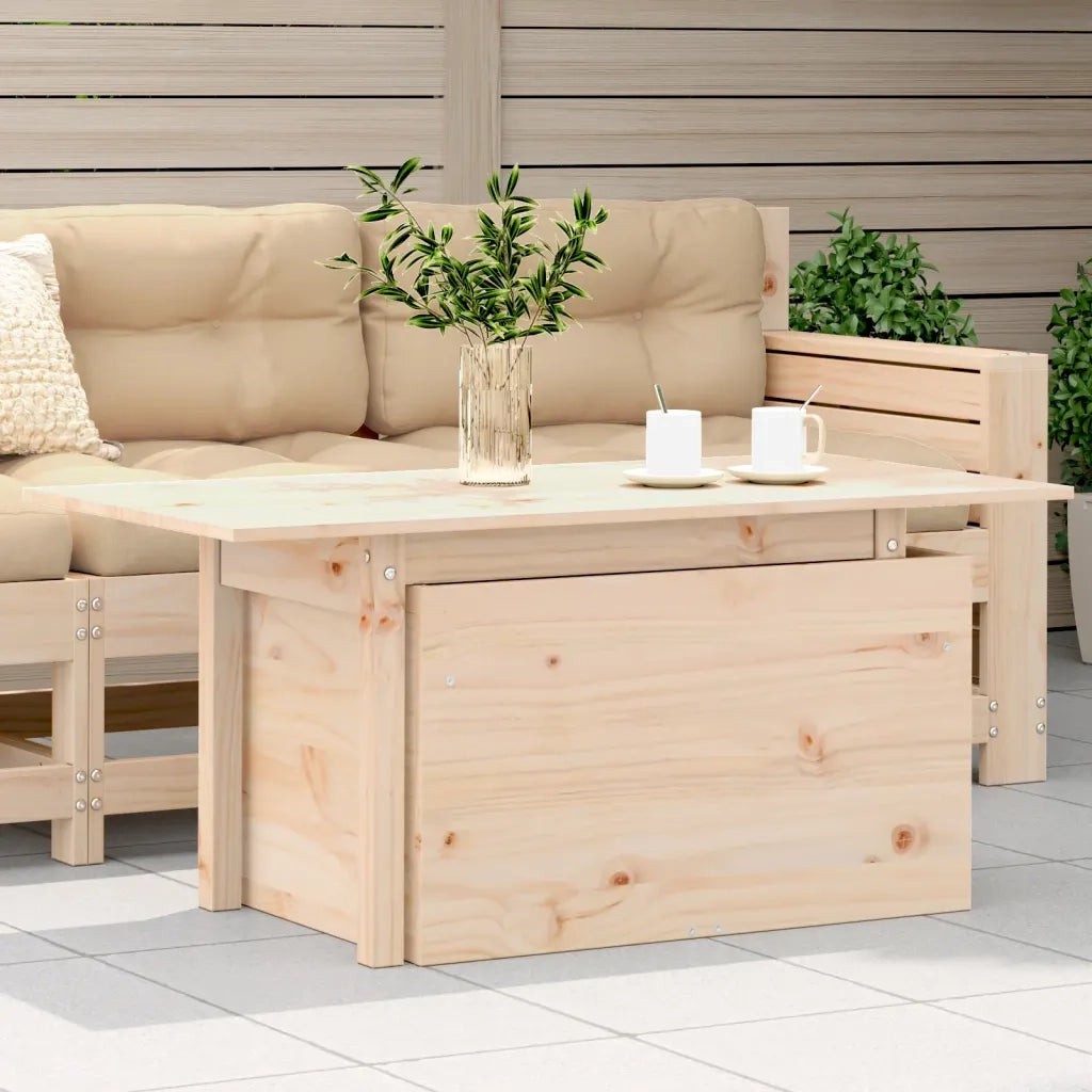 Tavolino da Giardino-Tavolo da Esterno 100x50x75 cm in Legno Massello di Pino