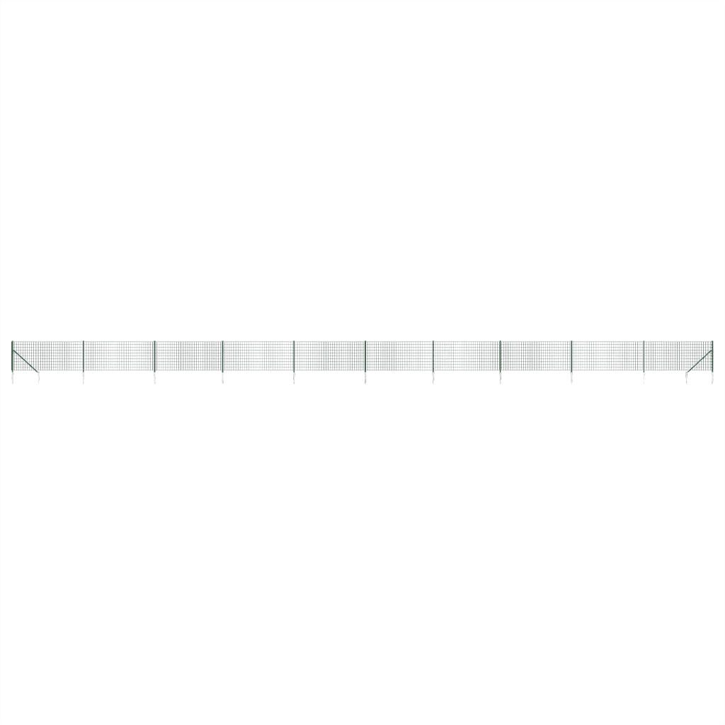 Recinzione Metallica con Picchetti Ancoraggio Verde 1x25 m