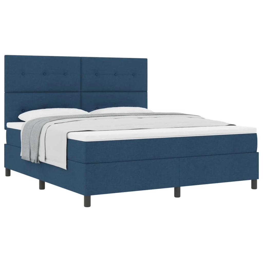 Letto a molle con materasso Blu 180 x 200 cm Tessuto 3339412