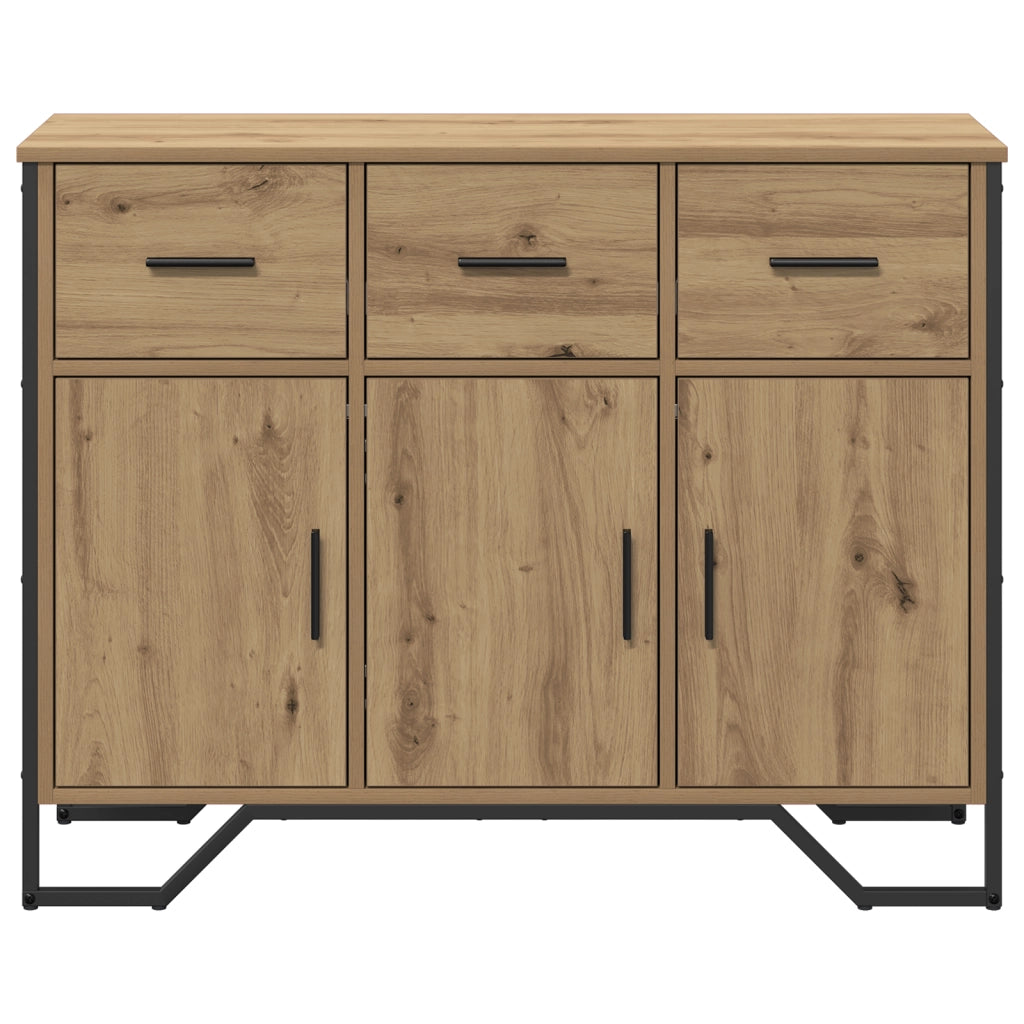 Credenza in Rovere Artisan 97x32.5x74.5 cm Legno Ingegnerizzato