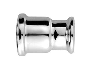 MANICOTTO RIDOTTO IN OTTONE CROMATO PER CANOTTI- - ø mm.32X40 - 10 pezzi