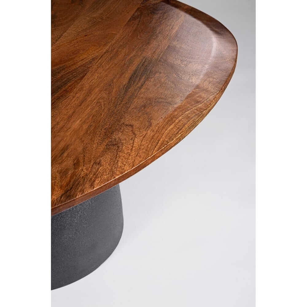 Tavolo Rotondo in Legno con Base Conica Nera 140 cm - FRANKLIN
