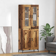 Credenza 2 pcs Legno vecchio Legno multistrato