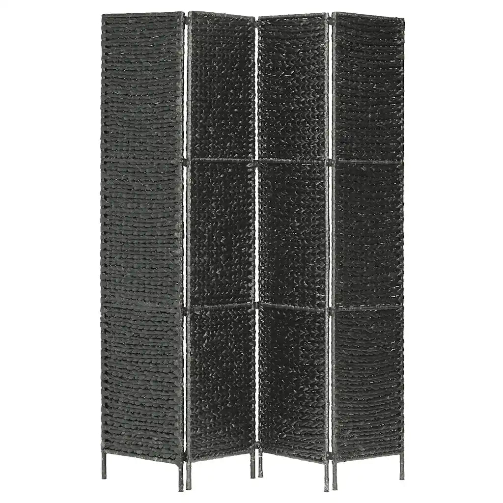 Divisorio Ambienti | Divider per stanze | Paravento a 4 Pannelli Nero154x160 cm in Giacinto d'Acqua