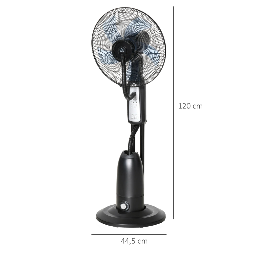 Ventilatore a colonna con umidificatore ¨C zephmum ¨C 2.8L, 3 modalita', telecomando, nero, ?44.5x120 cm