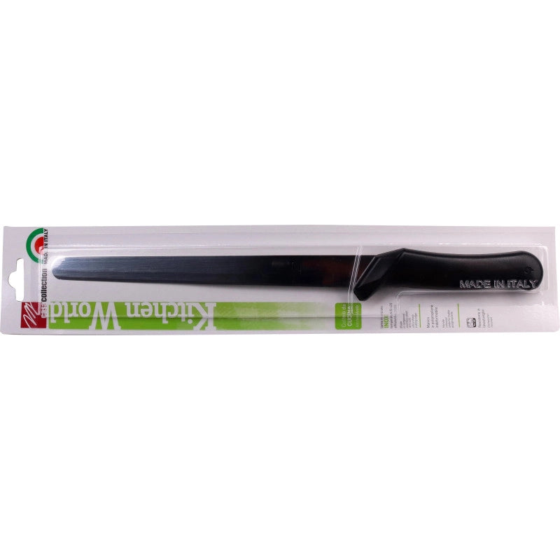 Set di 6 Coltelli Prosciutto Kitchen World Manico Nero 24 Cm
