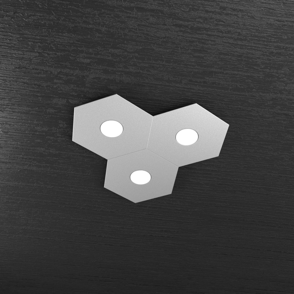 HEXAGON APPLIQUE-PLAFONIERA 3 LUCI GRIGIO 1142-3L-GR