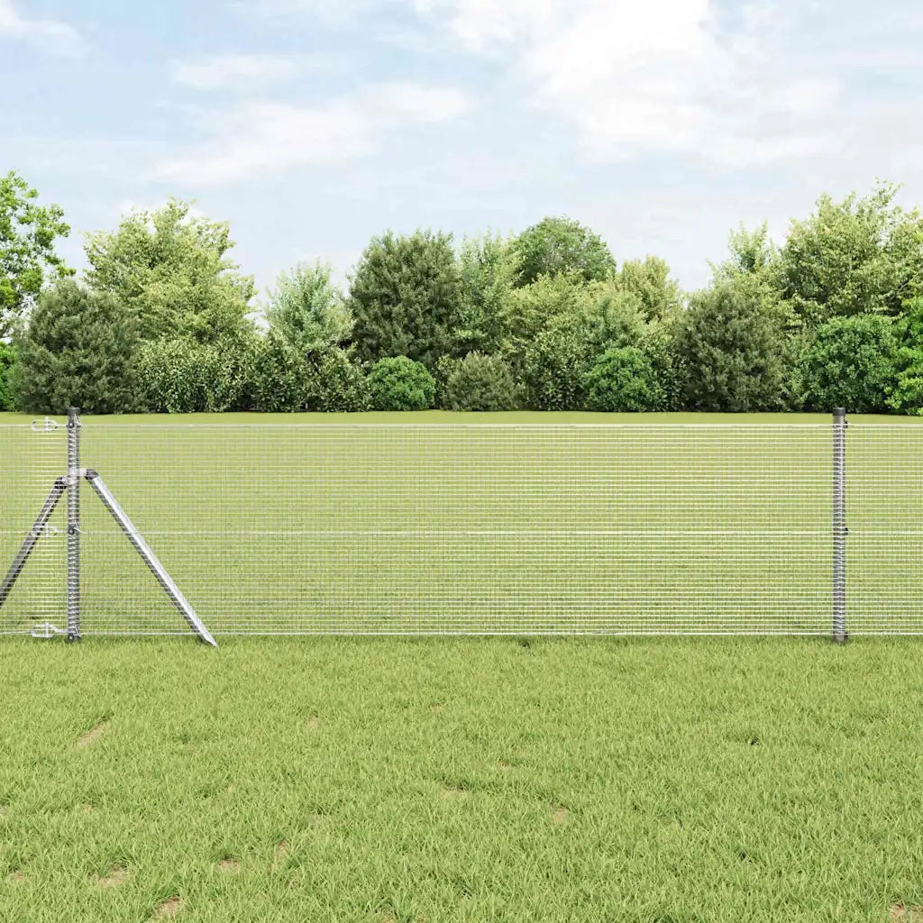 Palo della recinzione Argento 100 x 0,5 m (rete 12 x 12 mm)