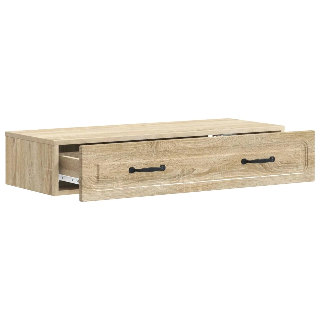 Tavolino da Parete Laterale Rovere Sonoma 87,5 x 34,5 x 17 cm 899347