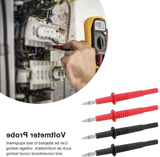 Multimetro di prova 2 Set con cavi di prova e connettori banana 4 mm