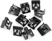 Clip di abbinamento per cruscotto universale - 10 pezzi - Metallo nero - Duraturo - Accessorio per auto - Dimensioni 14x14,5mm - Clip per auto