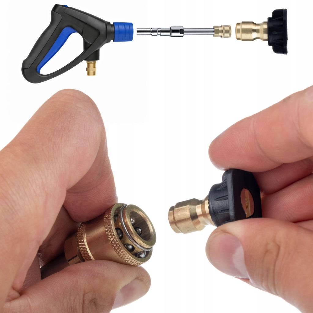 Set Accessori per Idropulitrici – Compatibile con Kranzle D12, Nilfisk Alto | Lancia, 5 Ugelli 1/4 QC