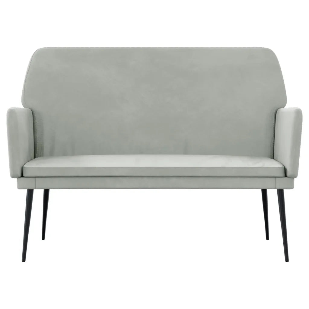 Panca Grigio Chiaro 108x79x79 cm in Velluto CFW8849181