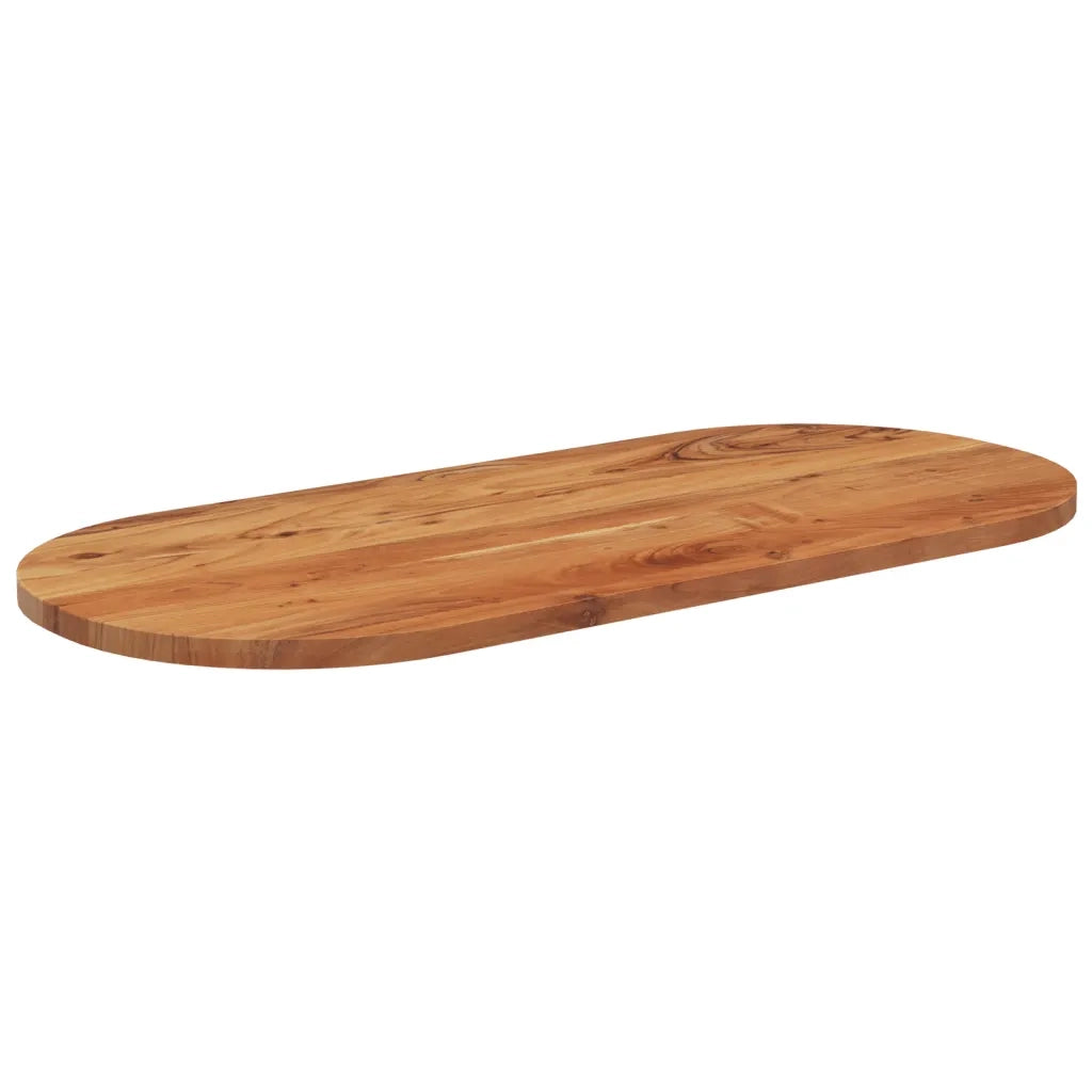 Piano Tavolo 110x50x3,8 cm Ovale in Legno Massello di Acacia 370097