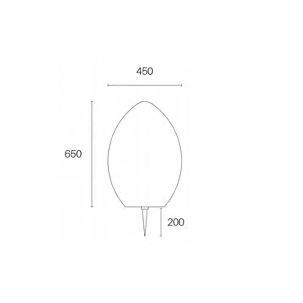 Punto Luce Picchetto Esterno Egg Termoplastica E Porcellana Bianco 1 Luce E27